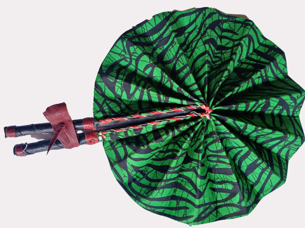 Artisan's Breeze: Handmade Fan. With Local Fabric