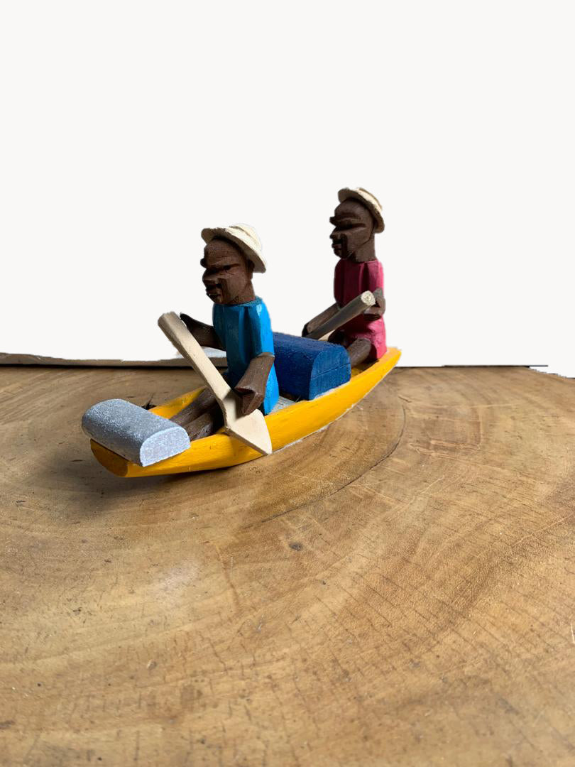 A two passengger canoe