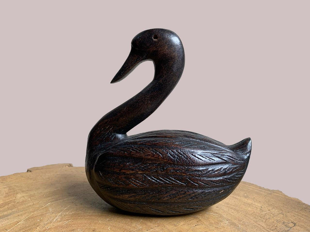 Elegant Wooden Swan