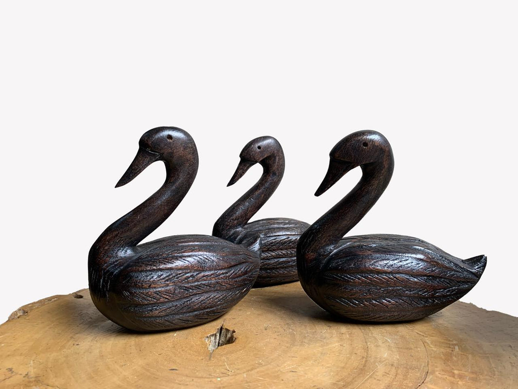 Elegant Wooden Swan