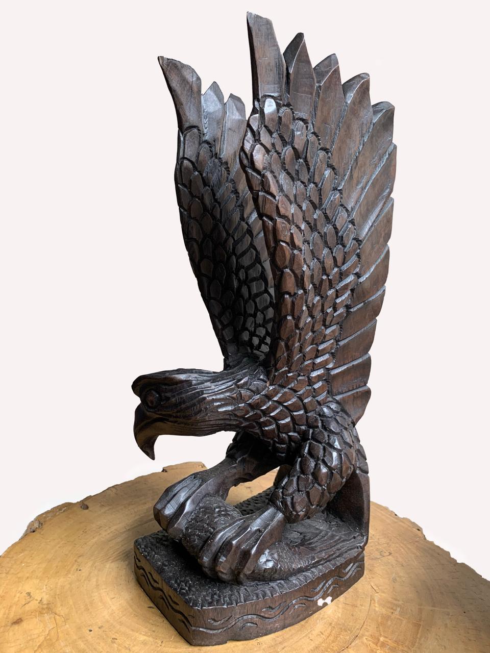 Majestic Wooden Eagle Ornament