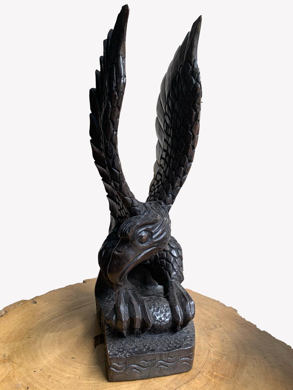 Majestic Wooden Eagle Ornament